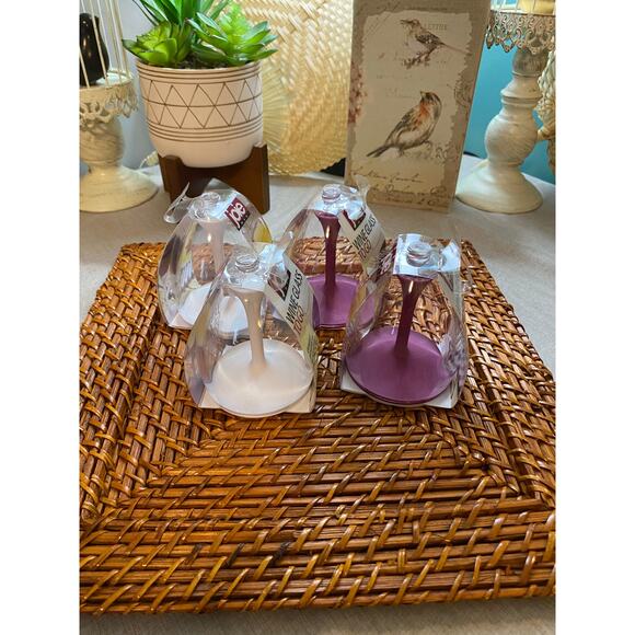 New Set of 4 Joie Wine Glass To Go 2 White 2 Wine Red Lot $12.95 MSRP Each - Picture 3 of 8